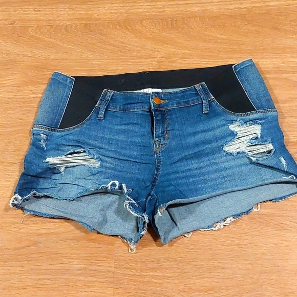 Isabel Maternity Underbelly Midi Shorts Size 10 - Picture 1 of 3
